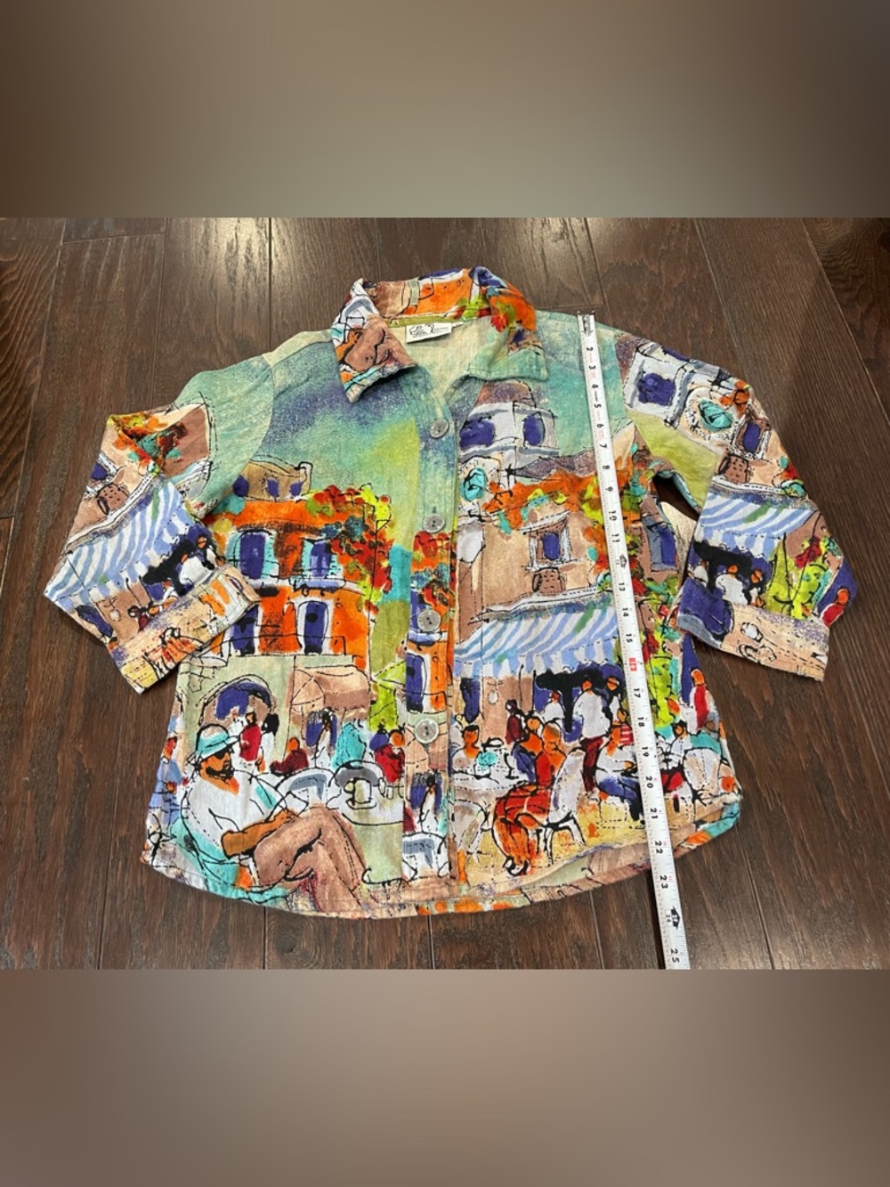 Michael Leu Collection Women Cotton Colorful European Scene Medium - Picture 4 of 6